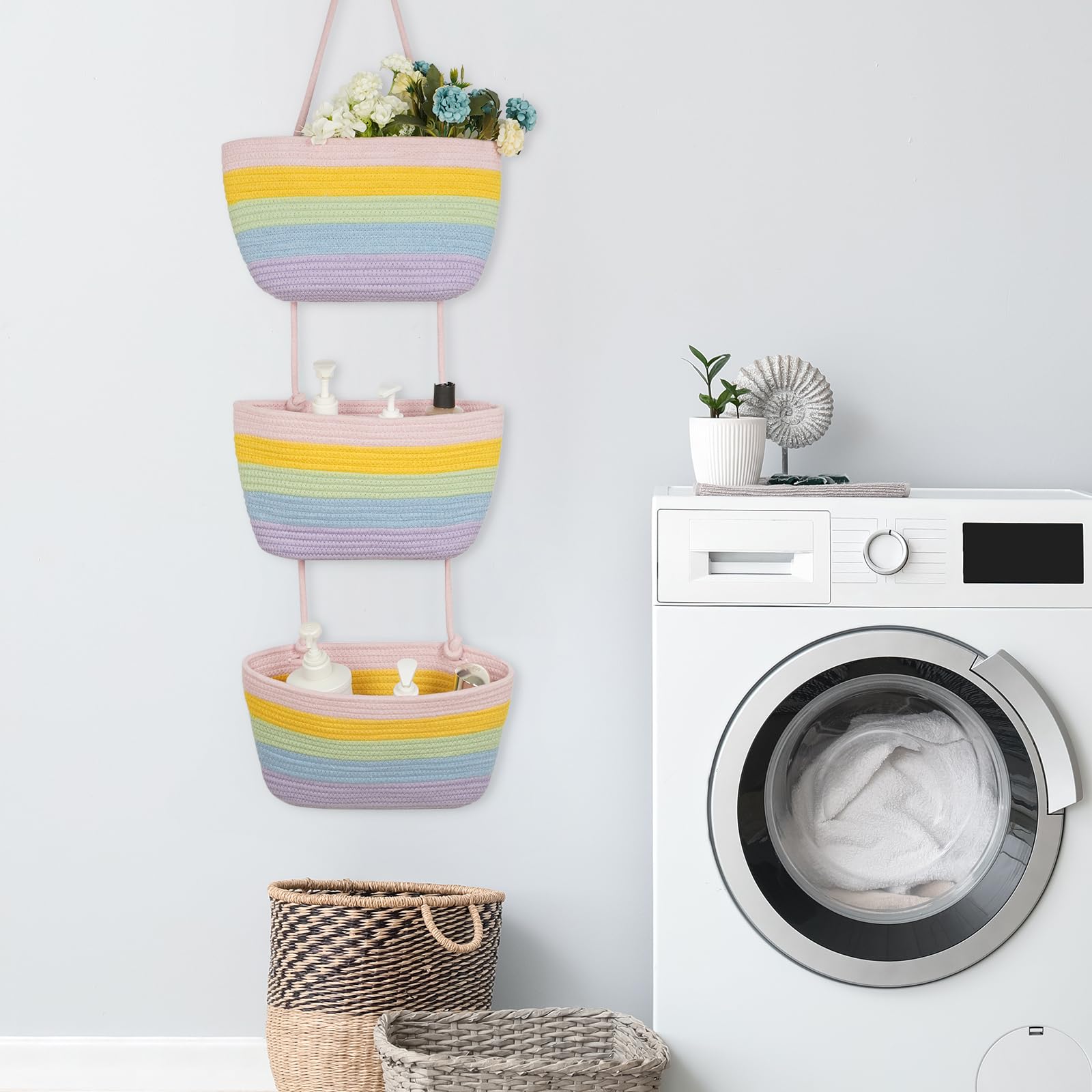 TeoKJ rainbow nursery organizer is gift-ready for baby showers