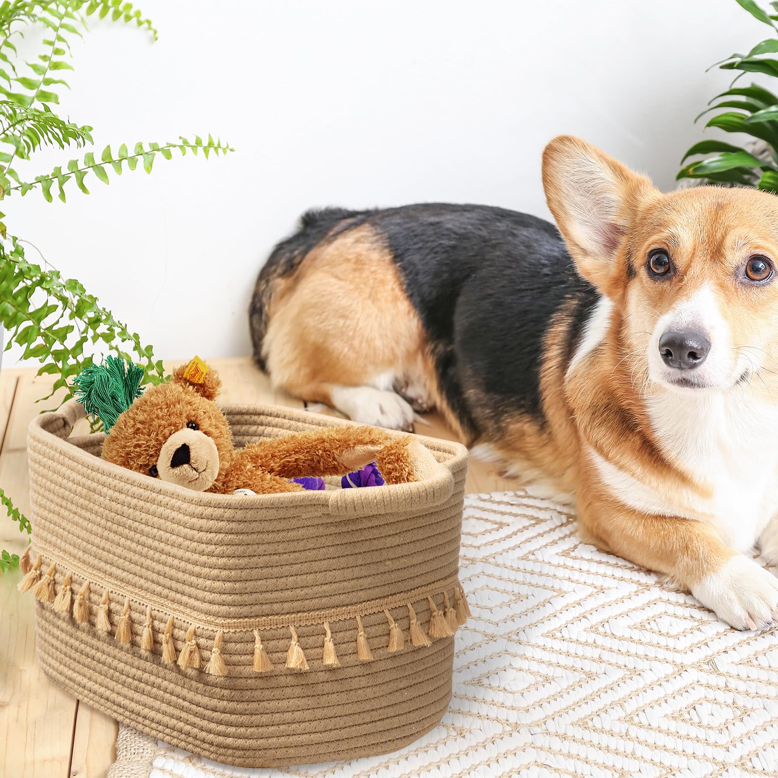TeoKJ blanket storage basket ideal for cozy blankets.