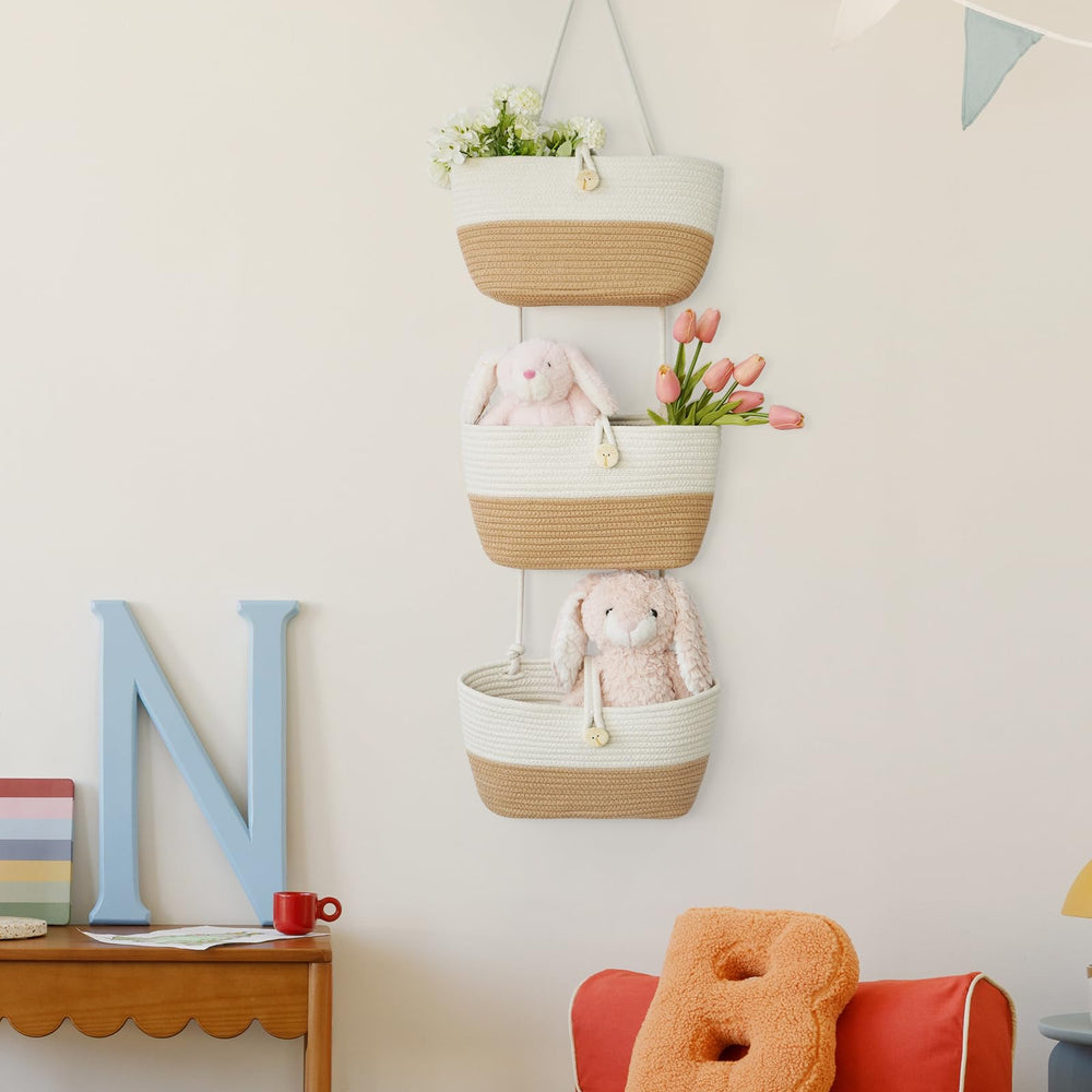 TeoKJ three-tier wall-mount offers versatile organization options.