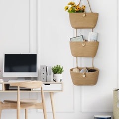 TeoKJ wall-mounted hanging baskets with hook save space in nursery.