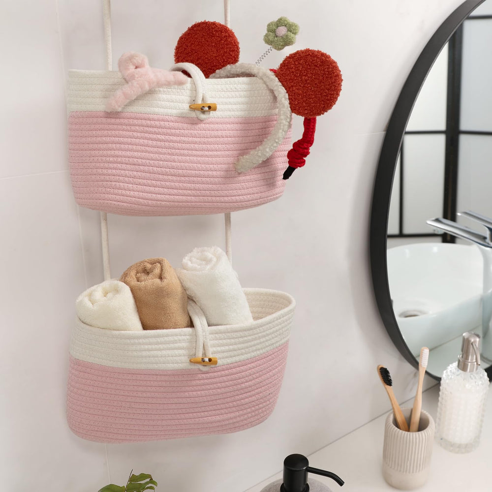 TeoKJ wall mounted hanging baskets decorate and store small items