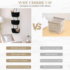TeoKJ rope baskets with wall hooks create a stylish clutter-free display.