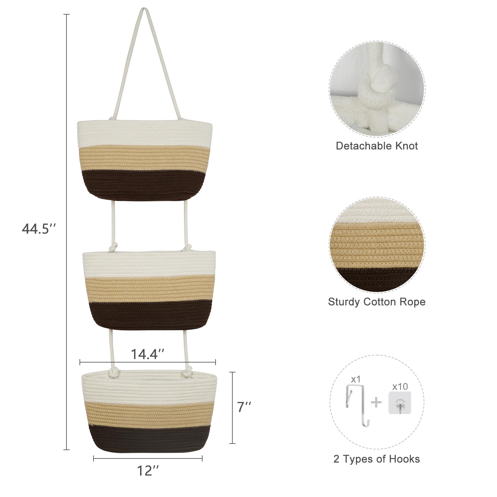 TeoKJ woven cotton baskets close-up highlighting natural texture and durability.