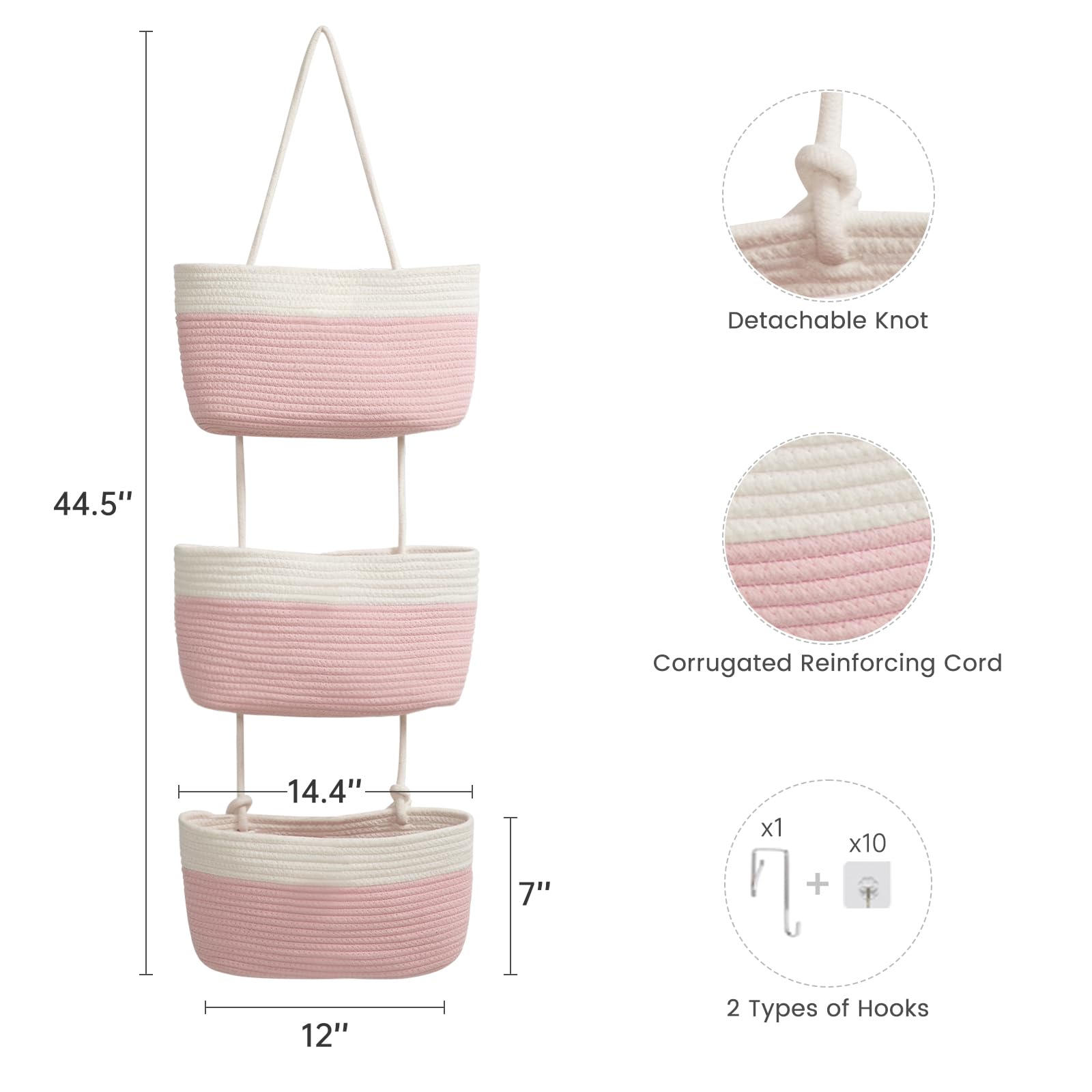 TeoKJ woven cotton baskets close-up showing natural material and durability.