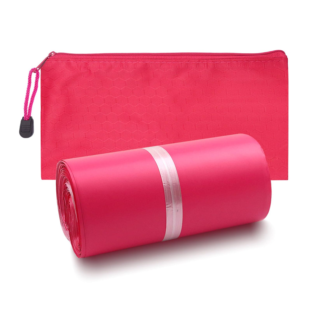 Terdey sanitary napkin disposal bag with zipper for private disposal at home.
