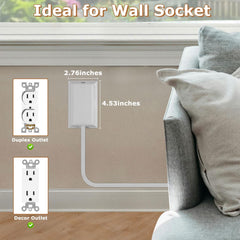 Terficer flat plug power strip with a 6-foot cord fits tight spaces.