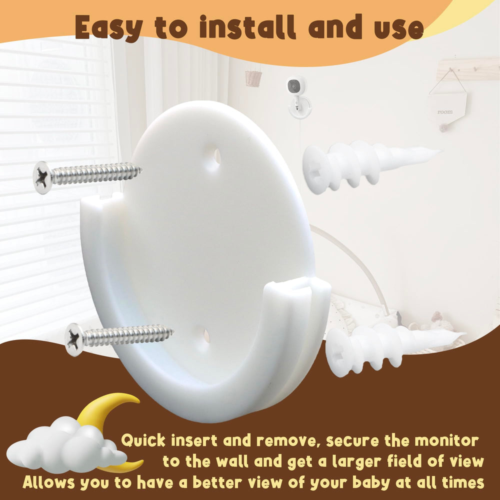 Top-down viewing possible with Terixe Nanit wall mount for crib monitoring.