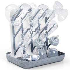 Termichy baby bottle drying rack front view, space-saving vertical storage for bottles