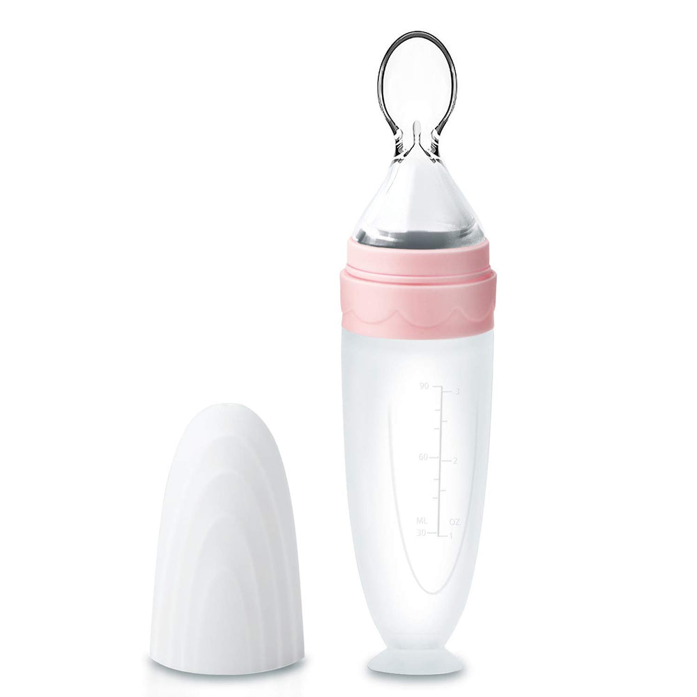 Termichy baby food dispensing spoon setup showing an assembled feeding system for easy self-feeding.