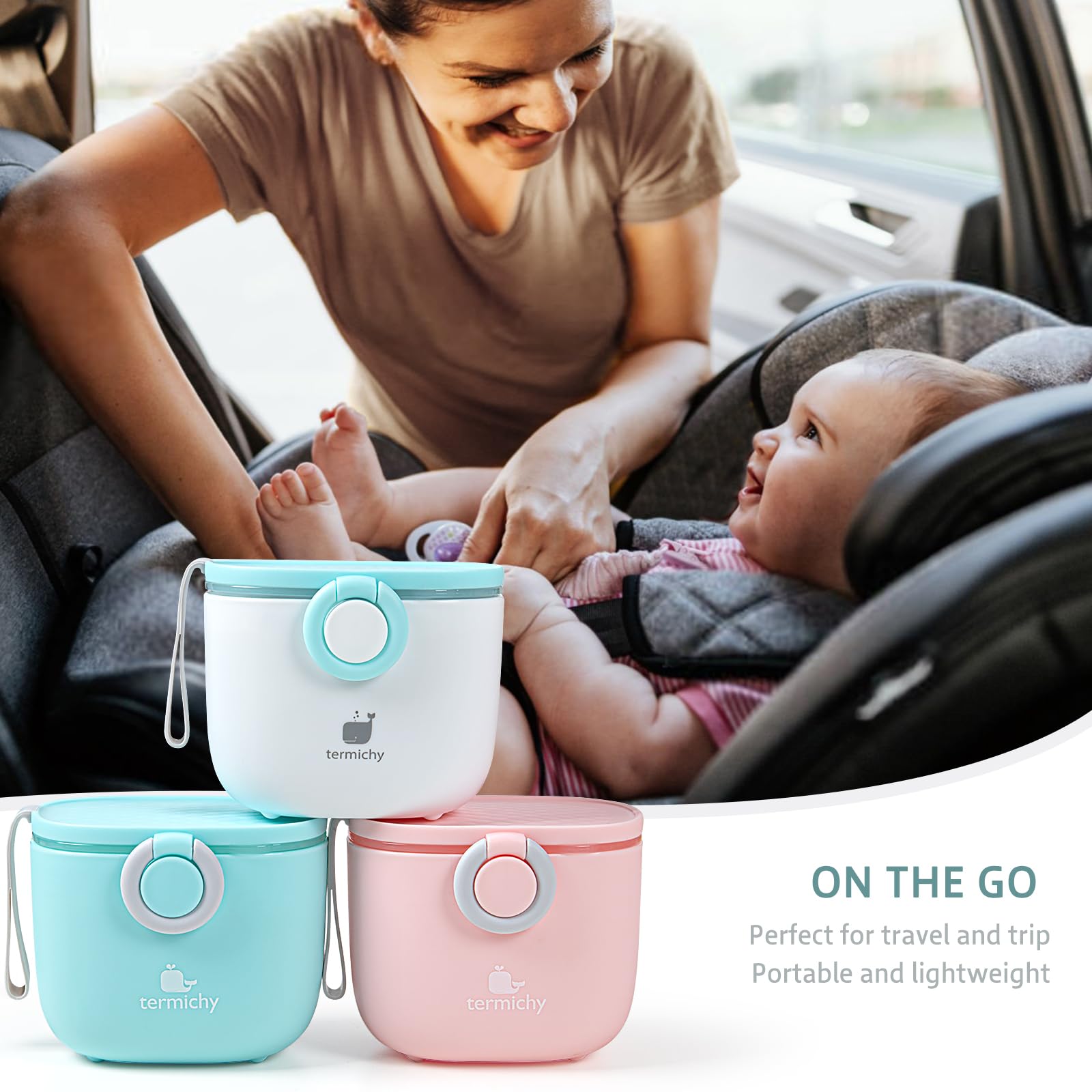 Termichy 500 ml capacity dispenser is easy to fill and transport.