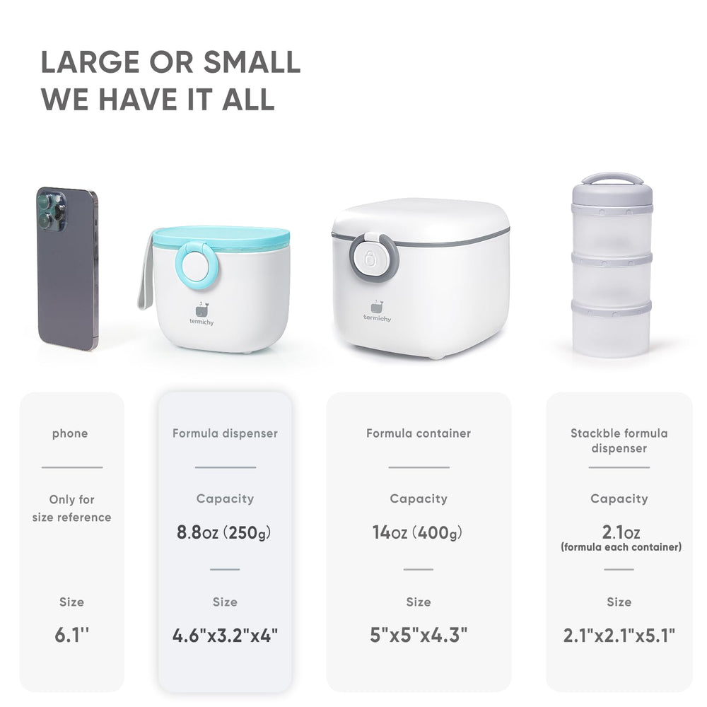 Termichy blue dispenser designed for 0+ years use.