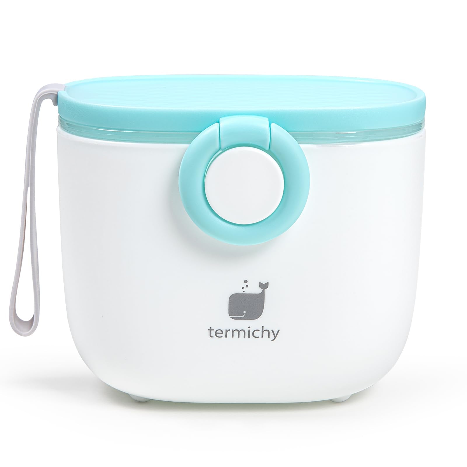Termichy baby formula dispenser with buckle lid for airtight freshness.
