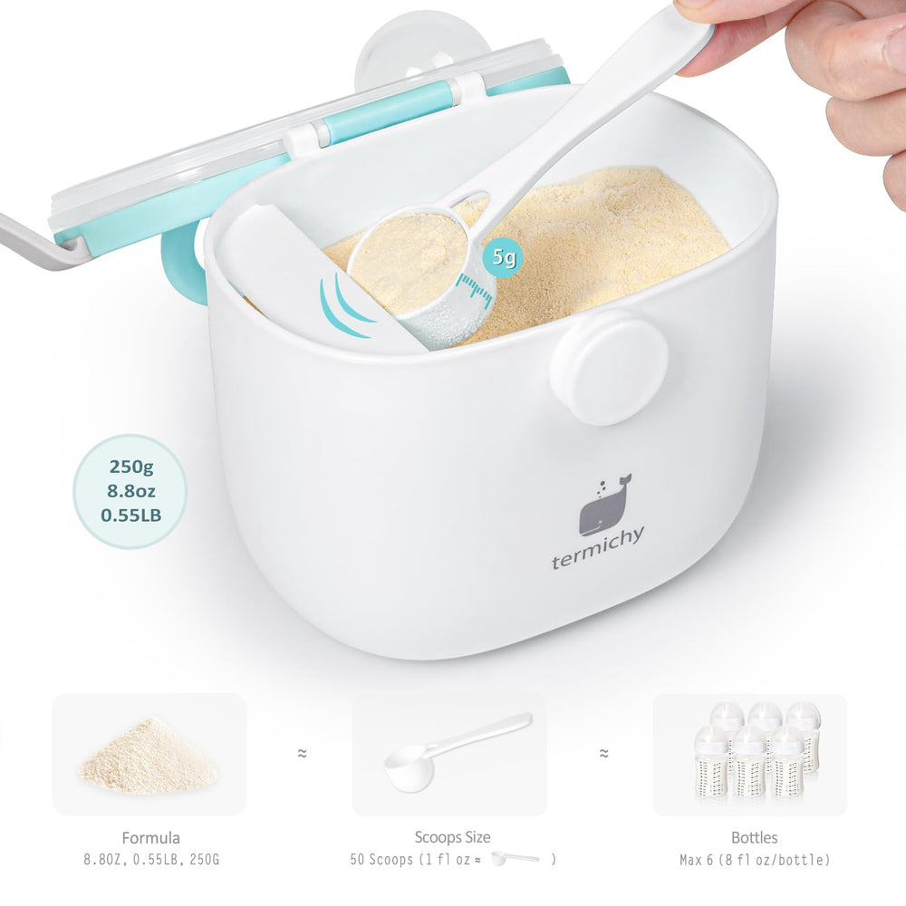 Termichy dispenser carry handle enables easy transport during travel.