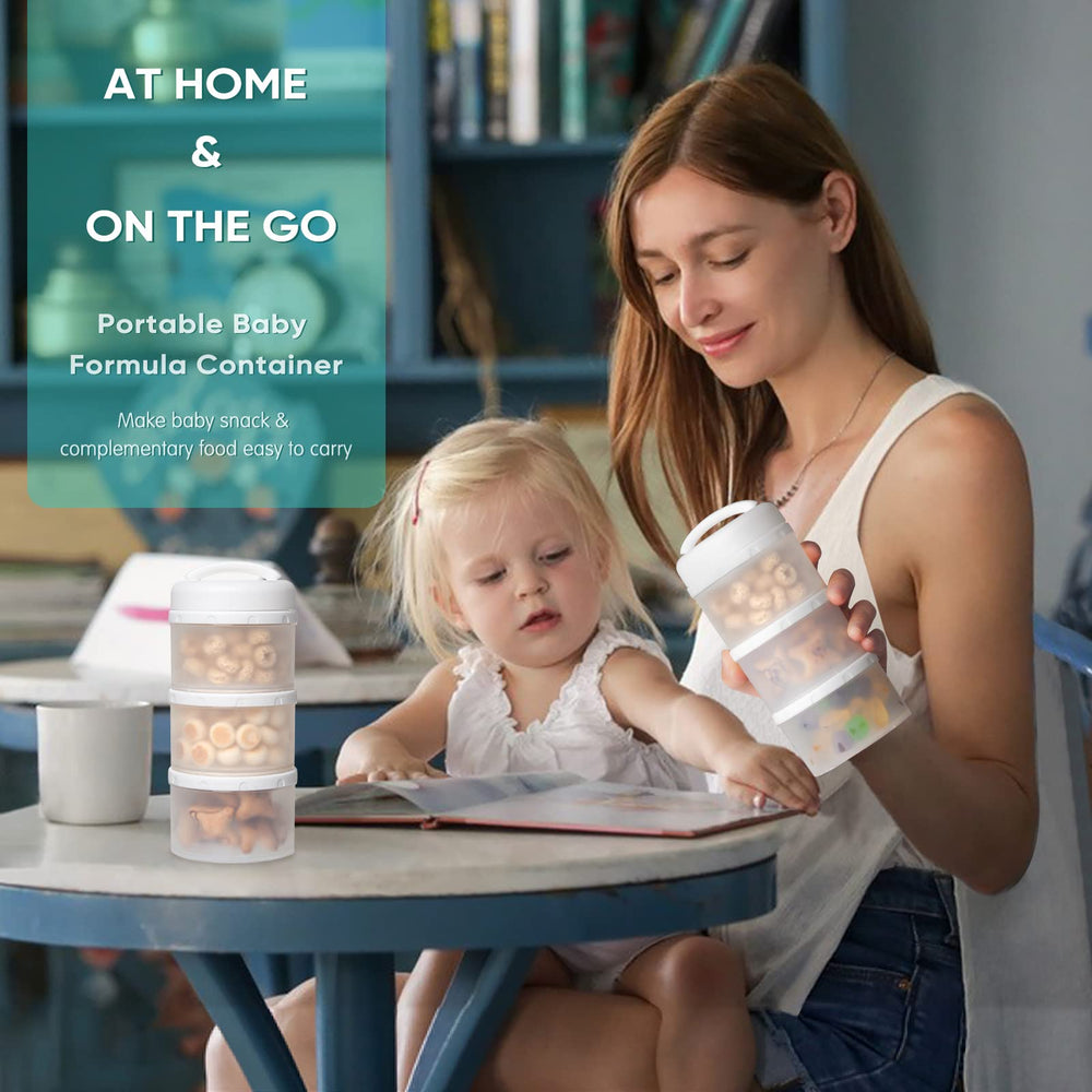 Termichy stackable dispenser made of BPA-free plastic for safe feeding.