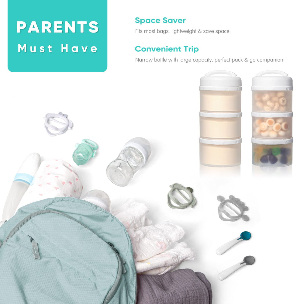 Termichy stackable dispenser ready for night feeding with pre-measured portions.