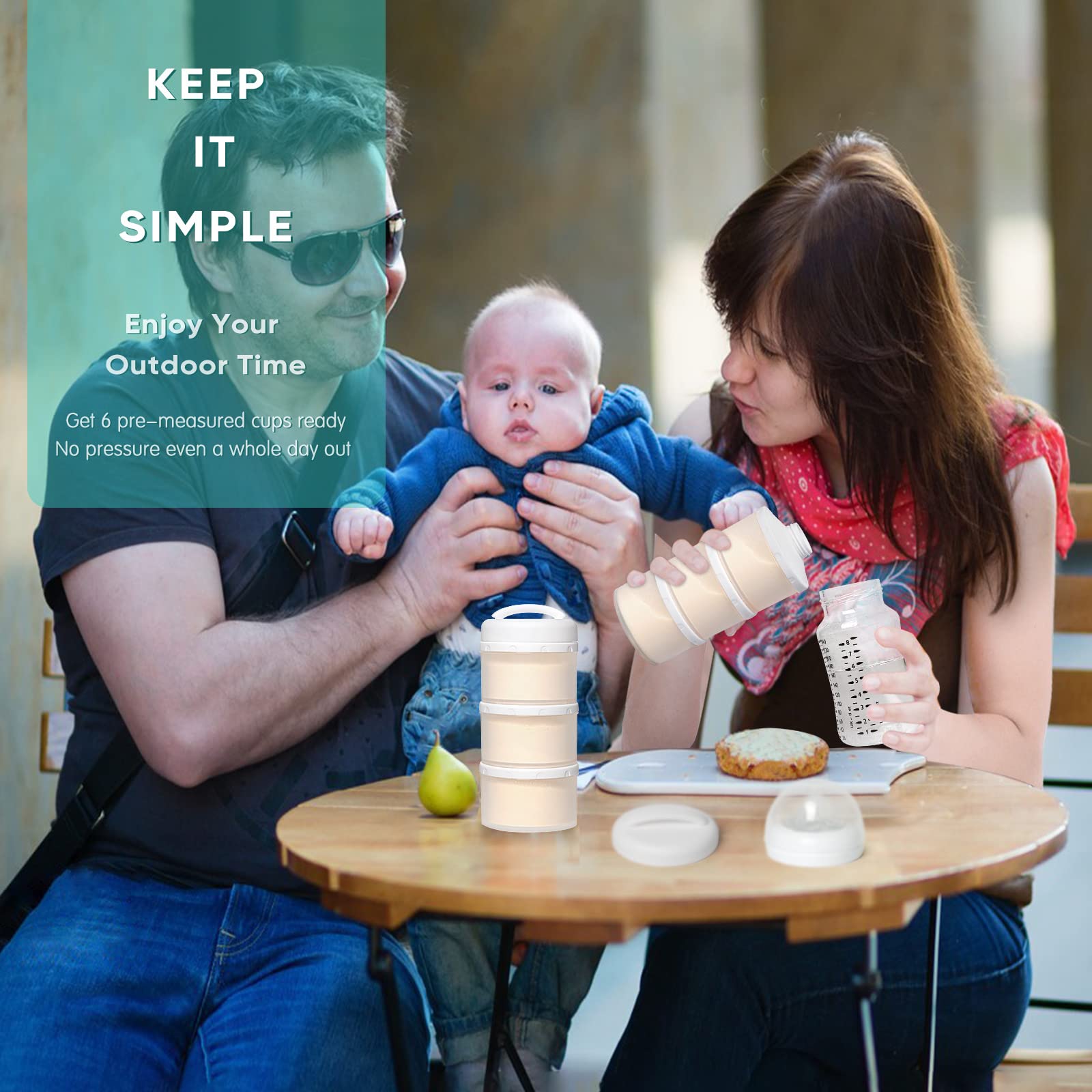 Termichy white stackable dispenser design in a neat, minimalist setup.
