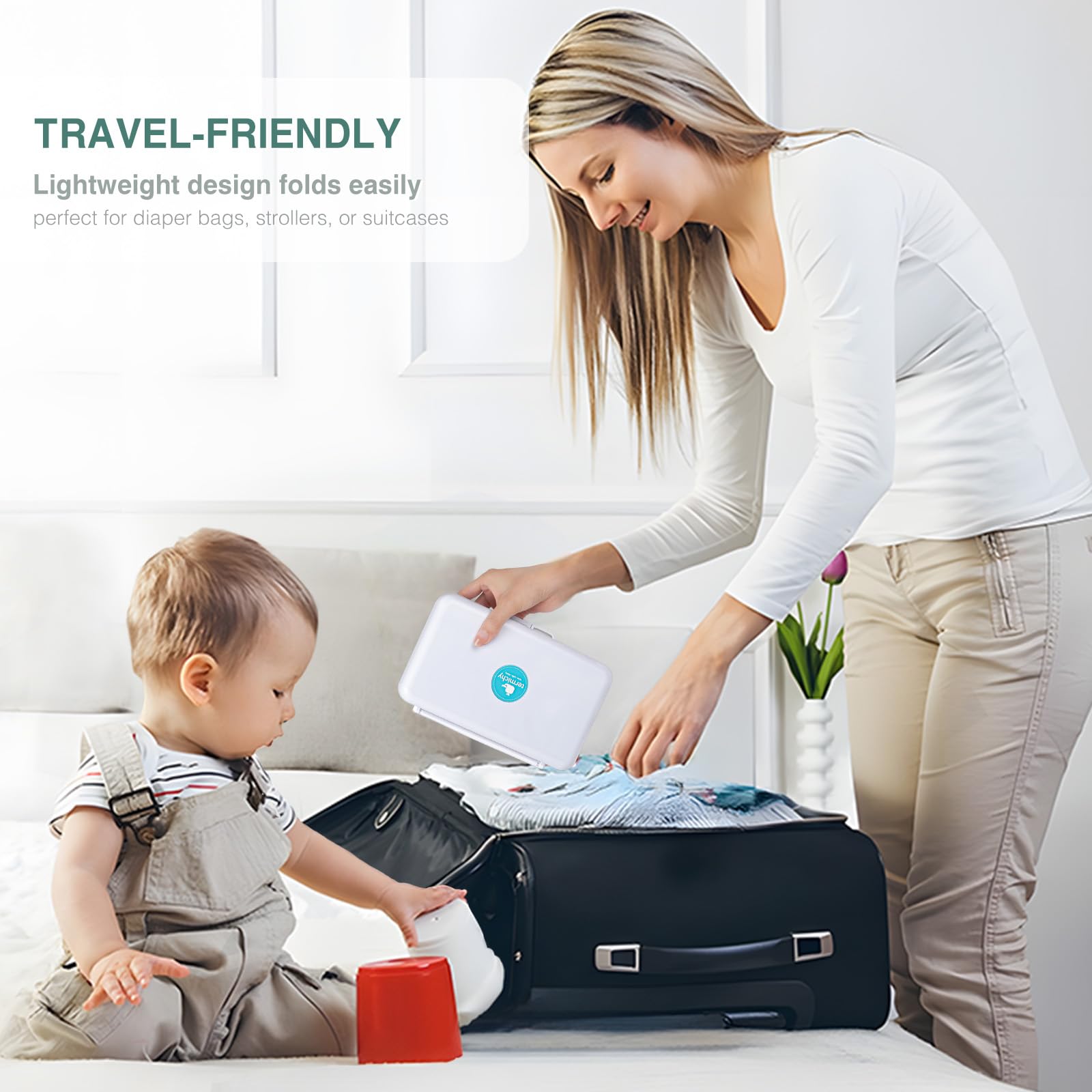 Termichy on the go use showing compact setup in a bag