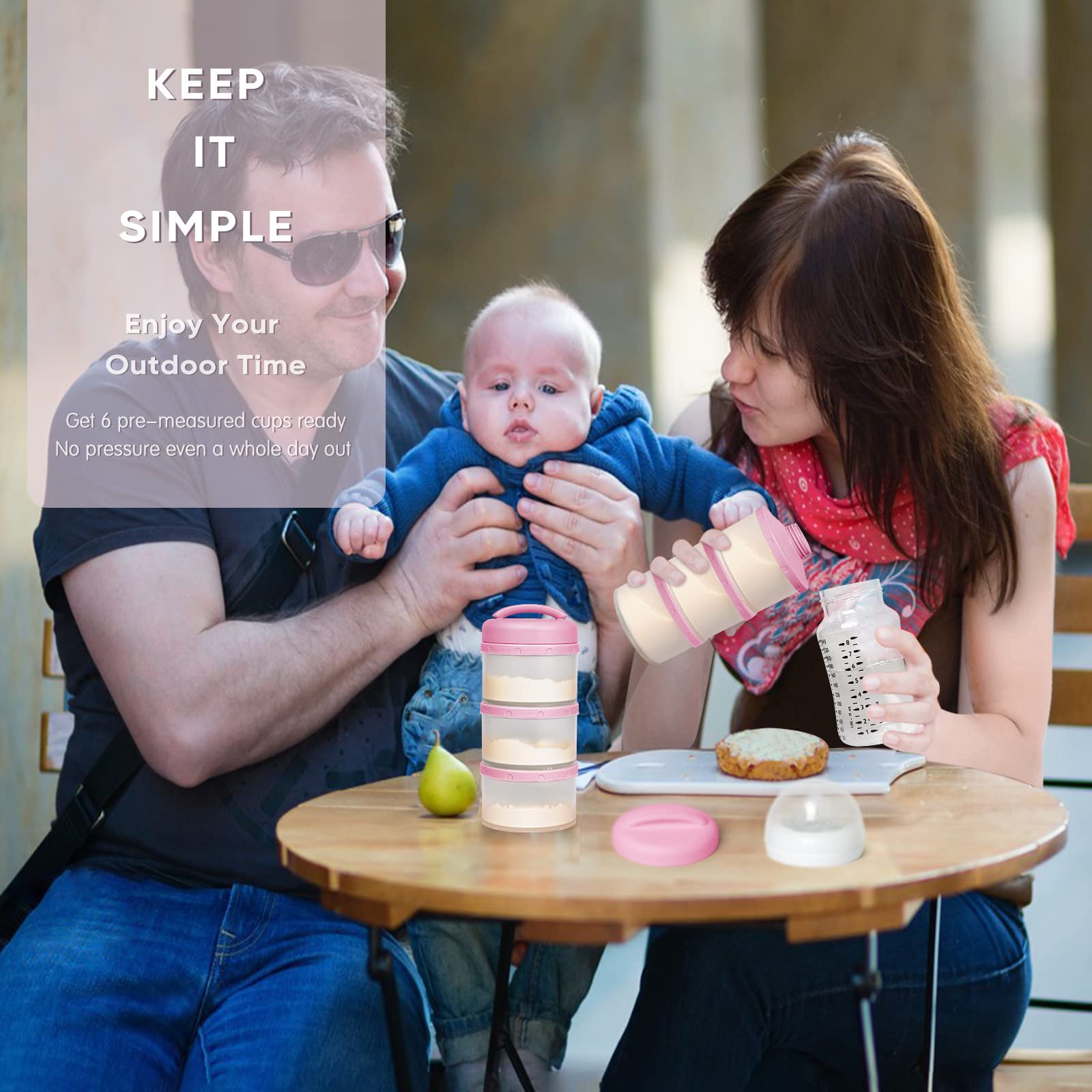 Termichy two-pack in baby pink offers travel-friendly formula storage.