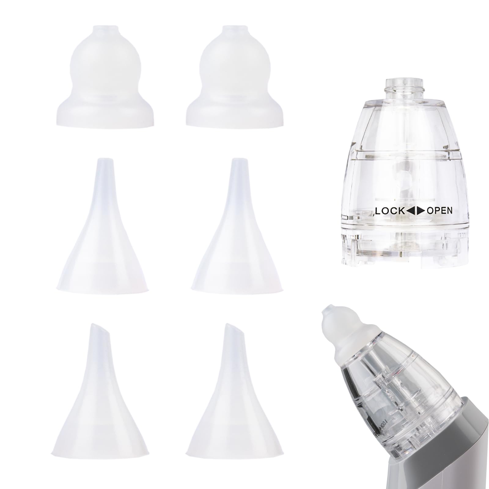 TERPINK nasal aspirator suction chamber demonstrates clean containment for easy cleanup.
