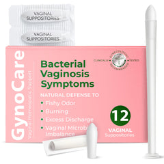 Terramed Just Think Comfort BV suppositories pack for at-home vaginal care.