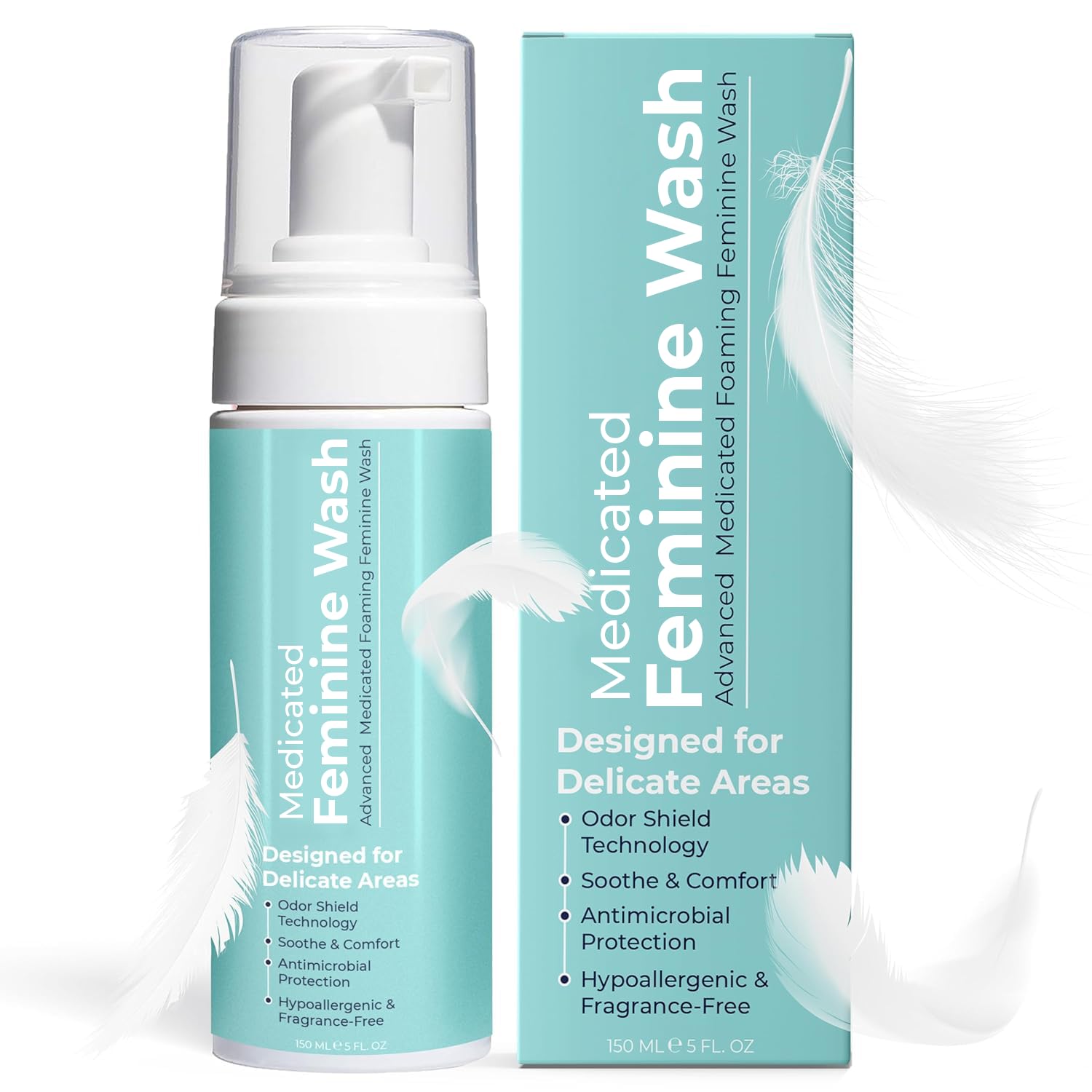 Terramed Just Think Comfort feminine wash bottle front for daily pH-balanced cleansing