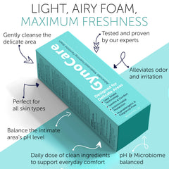 Terramed Just Think Comfort foam texture illustrating mild cleansing for delicate intimate skin