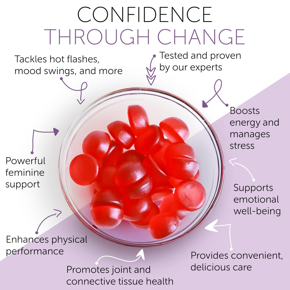 Terramed Just Think Comfort GynoCare bottle with 60 gummies for easy daily use.