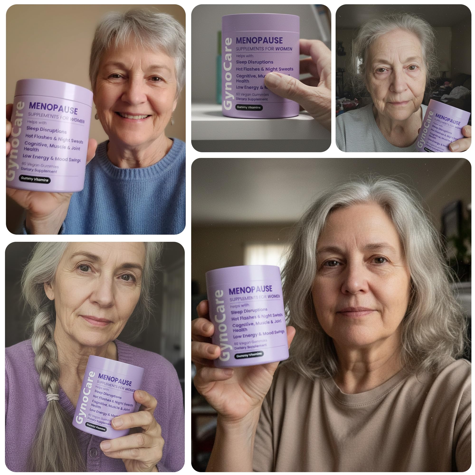 Terramed Just Think Comfort GynoCare gummies laid out for a daily routine.