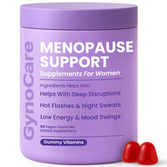 Terramed Just Think Comfort GynoCare menopause bottle promotes hormone-free symptom support.