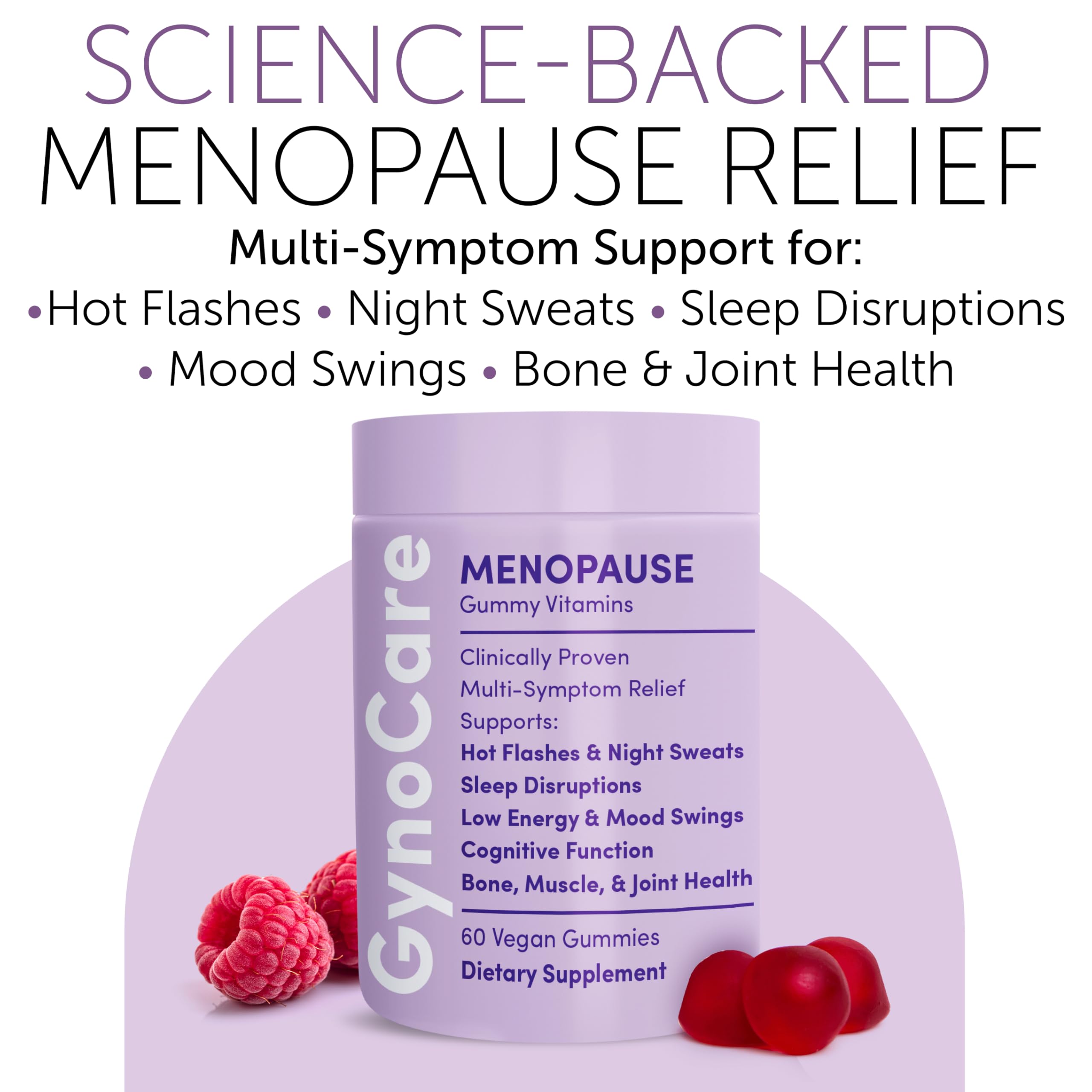 Terramed Just Think Comfort GynoCare vegan-diet-friendly gummies on a bright surface.