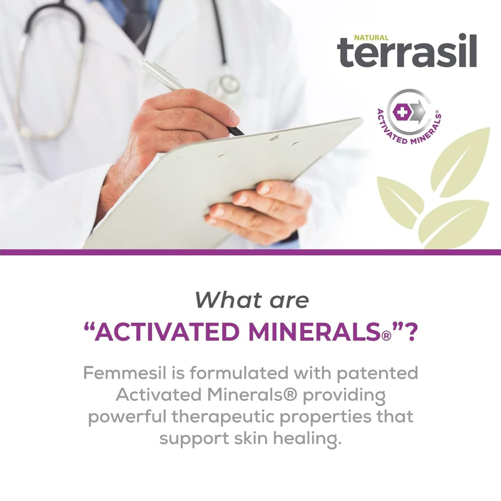 Terrasil Femmesil natural ingredients like shea for sensitive skin care