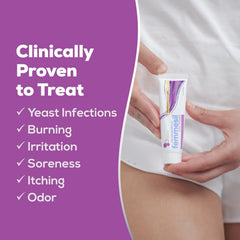 Terrasil Femmesil ointment being applied on skin for soothing comfort during flare-ups.