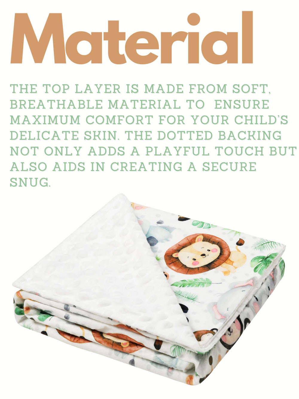 Terriboo Mink Baby Blanket vivid printed pattern suitable for baby gift.