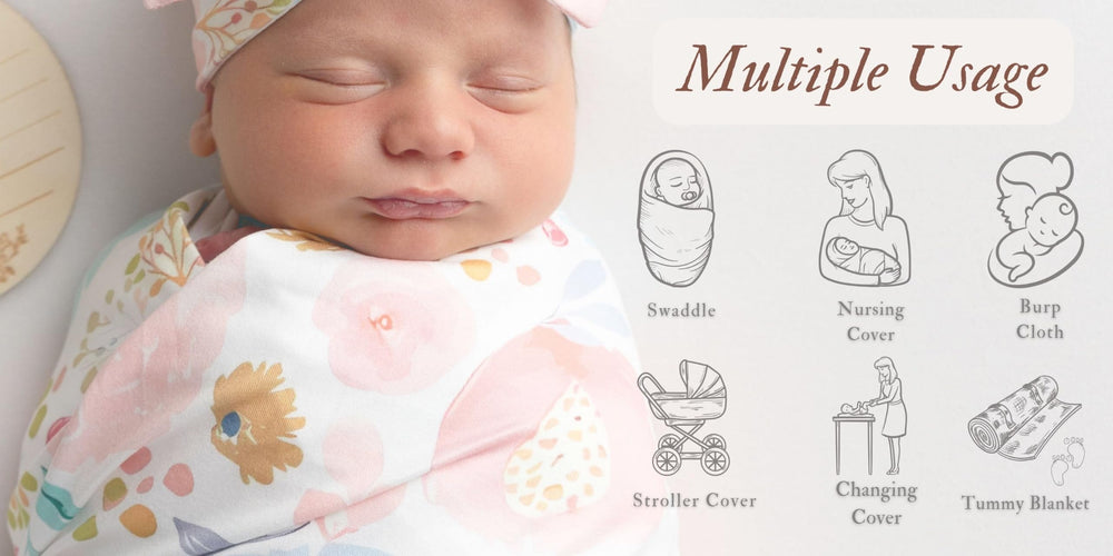 Terriboo floral wrap features no closures for easy handling.