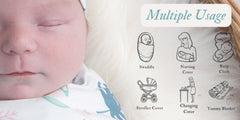 Terriboo receiving blanket used as photography prop for adorable baby shots.