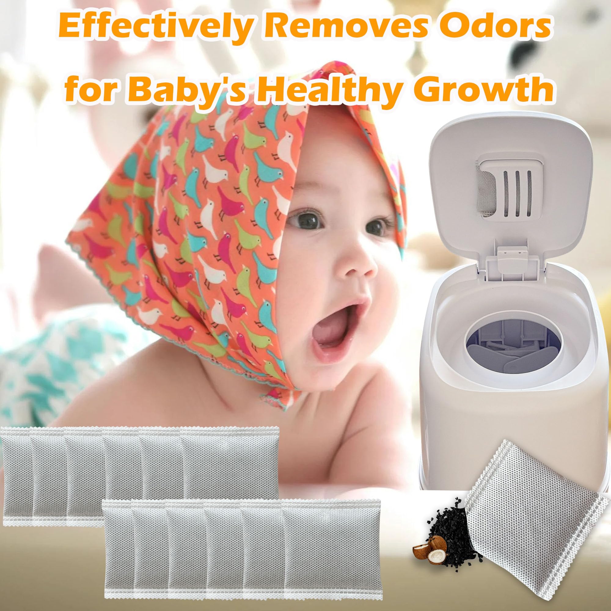 TeurWone easy odor control for diaper pails and home storage spaces