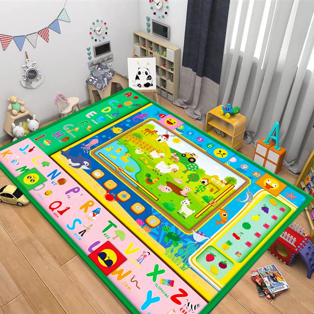Teytoy colorfully learning mat encourages recognition of animals, numbers, and letters