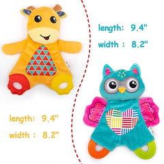 Teytoy Deer saliva towel provides gentle bite-friendly surface for teething moments.