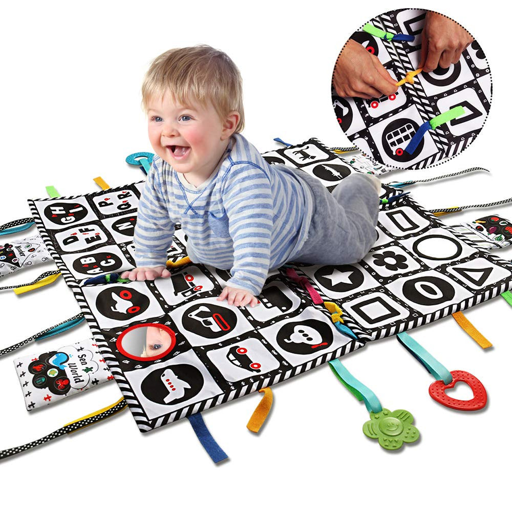 Teytoy tummy time mat foldable portable design for easy travel.