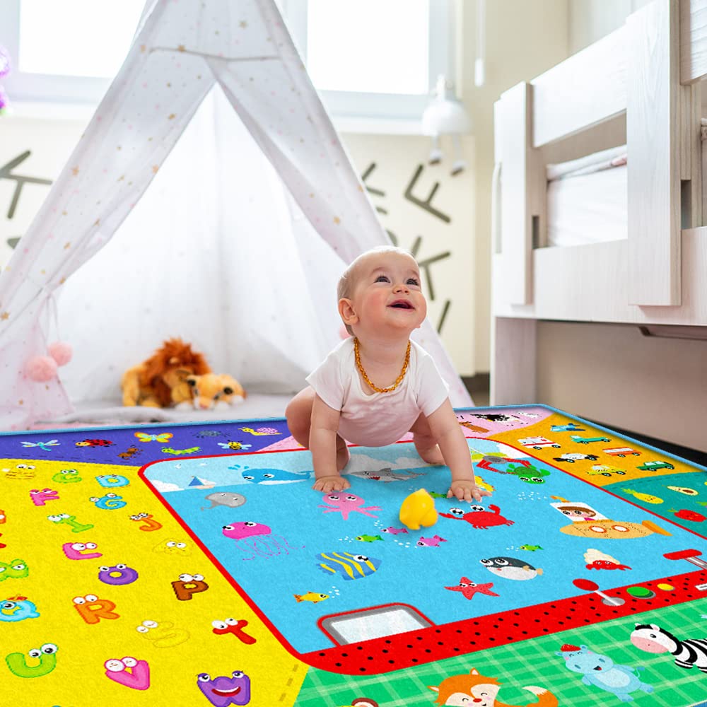 Teytoy 79x58 inch play area supports tummy time and floor play.