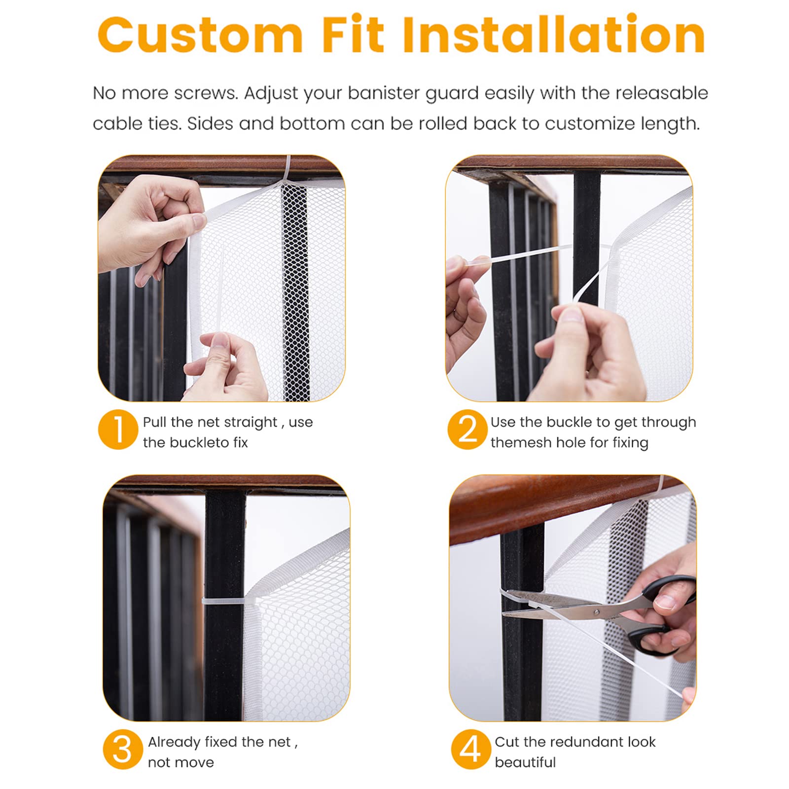 TEZONG weatherproof balcony net withstands indoor and outdoor use season after season.