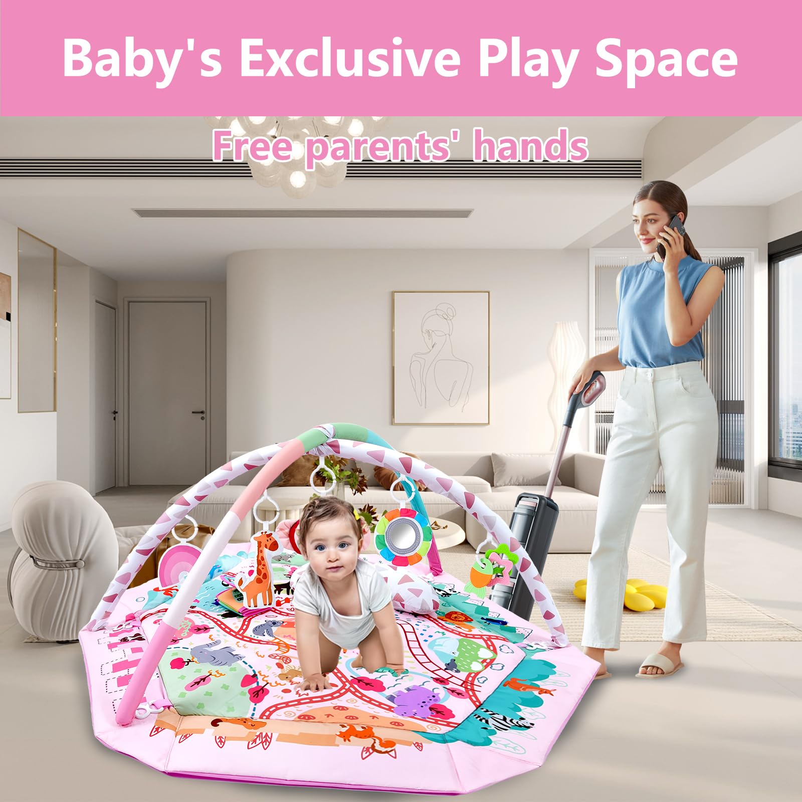 TFDER self-discovery mirror helps babies focus on faces during play.