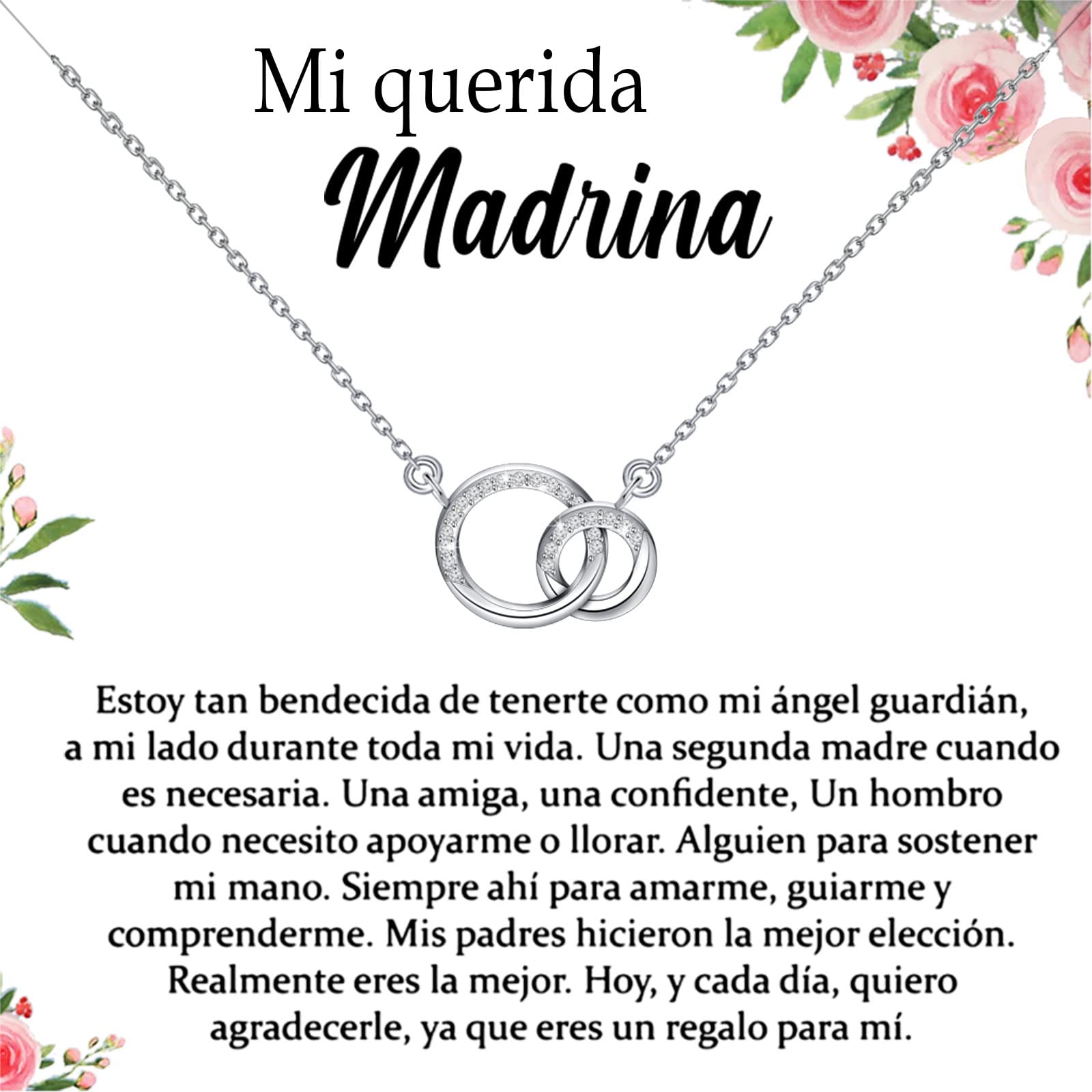 TGBJE Madrina necklace close-up gift-ready godmother proposal detail