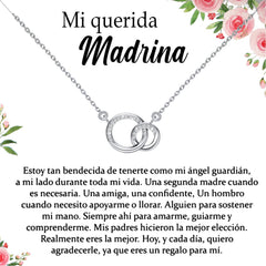 TGBJE Madrina necklace close-up gift-ready godmother proposal detail
