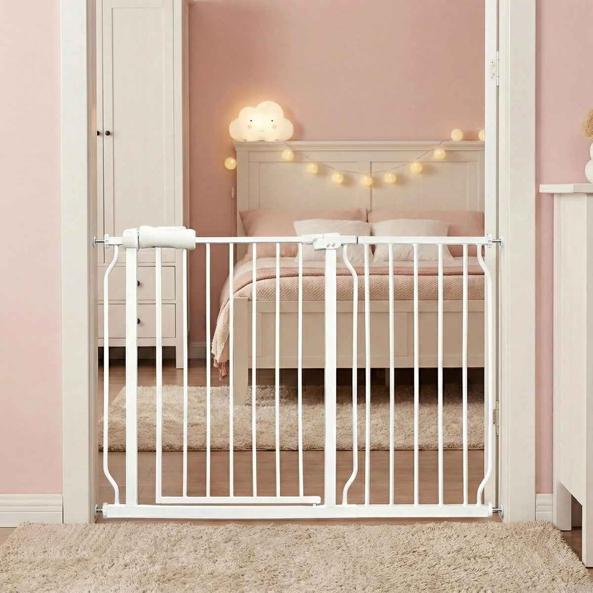 Thasamm extra-wide gate extensions widen doorways for stairs and hallways