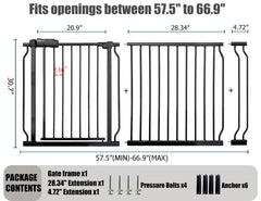 Thasamm extra wide gate swing door enables one handed passage with a baby