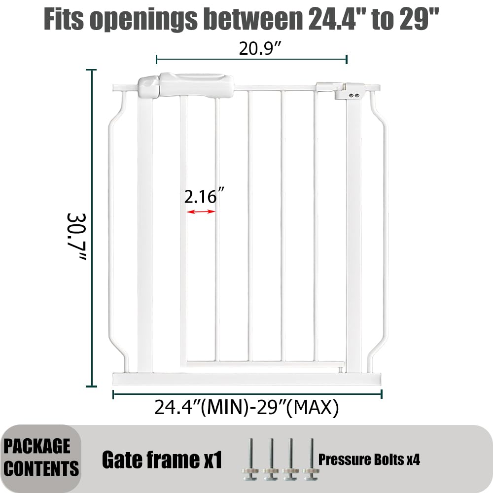 Thasamm pressure-mounted gate set up without drilling, quick wall-friendly installation.