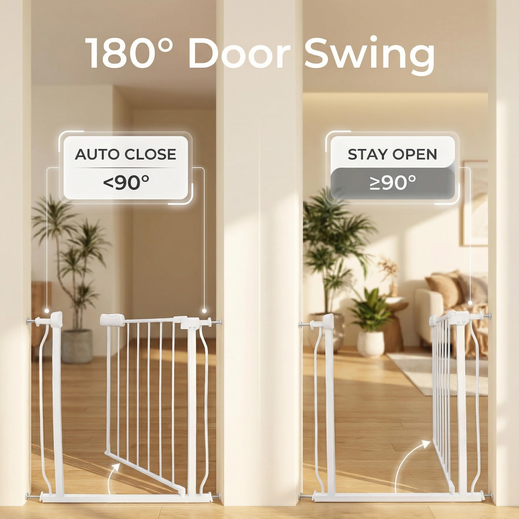Thasamm safety metal gate shows durable construction for long-lasting use