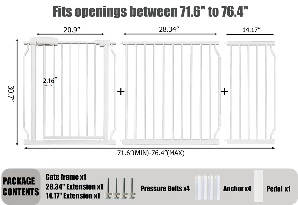 Thasamm swing door enabling easy passage while supervising baby