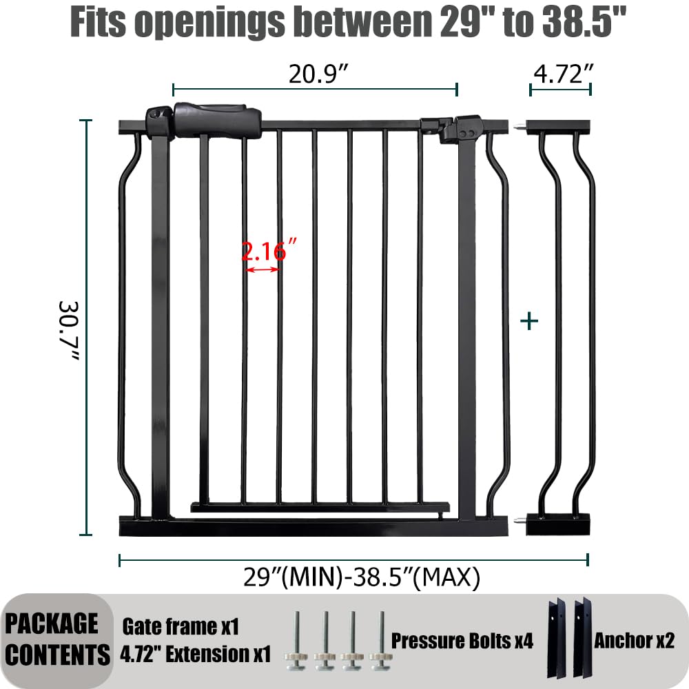 Thasamm walk-through gate stands 30 inches tall for added safety.